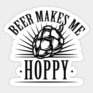 Beer Makes Me Hoppy Sticker